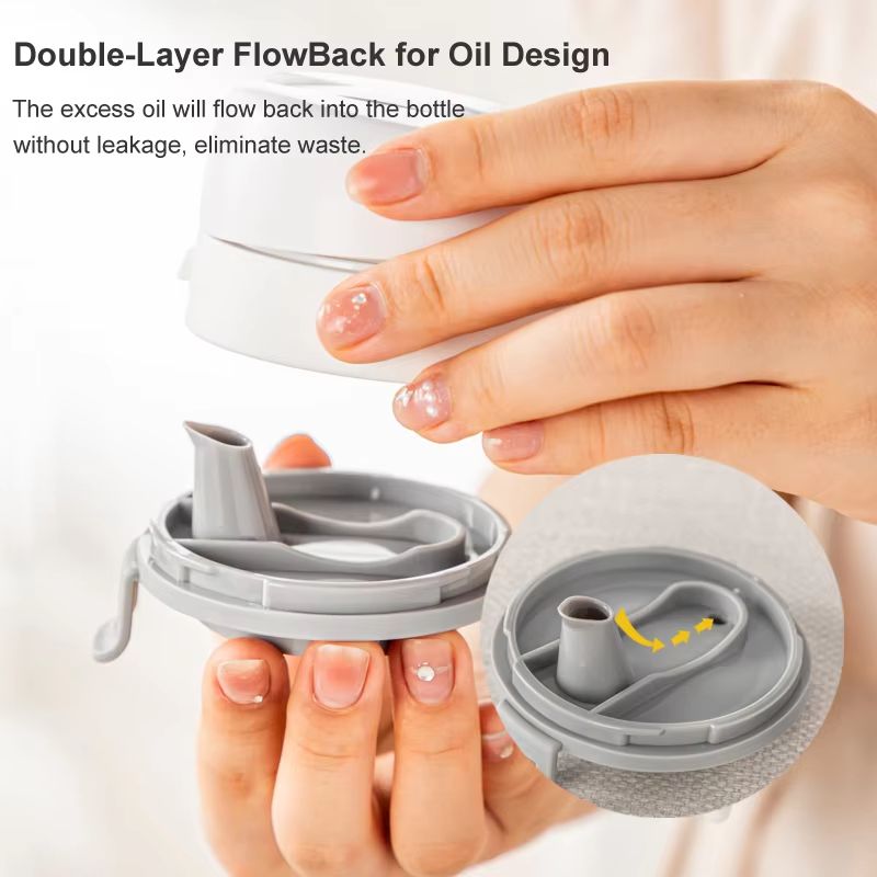 PurePour Glass Olive Oil Dispenser Bottle  Auto Flip Leakproof Kitchen Container 2