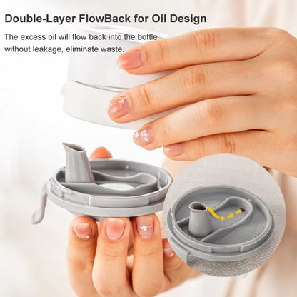 PurePour Glass Olive Oil Dispenser Bottle  Auto Flip Leakproof Kitchen Container 2
