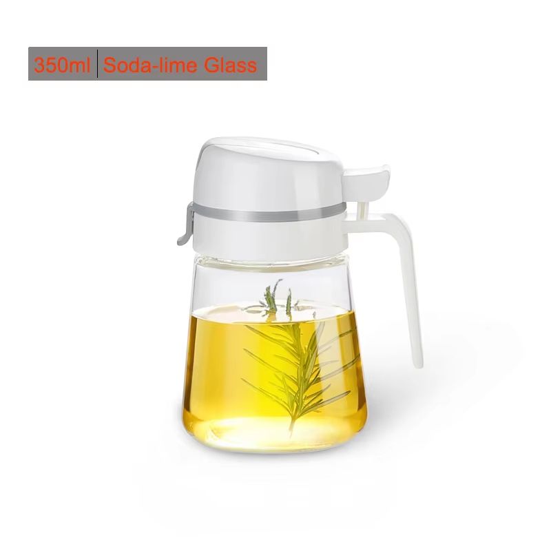 PurePour Glass Olive Oil Dispenser Bottle  Auto Flip Leakproof Kitchen Container 6