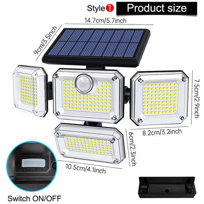 SunBright 20W Solar Garden Light  Waterproof Outdoor LED Lamp With Adjustable Head And 3 Modes 4