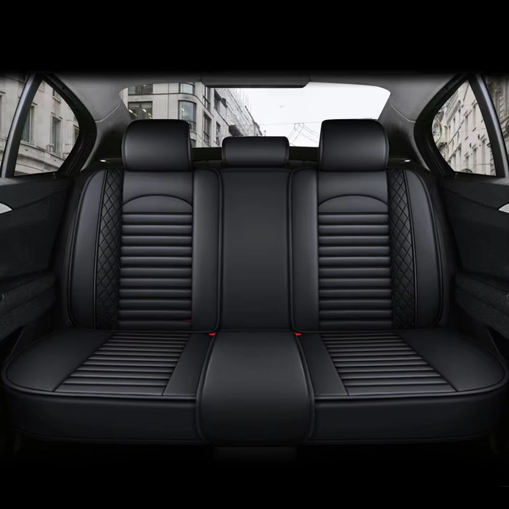 LuxRide PU Leather Car Seat Covers  Universal 5Seat Full Set For Sedans And SUVs 3