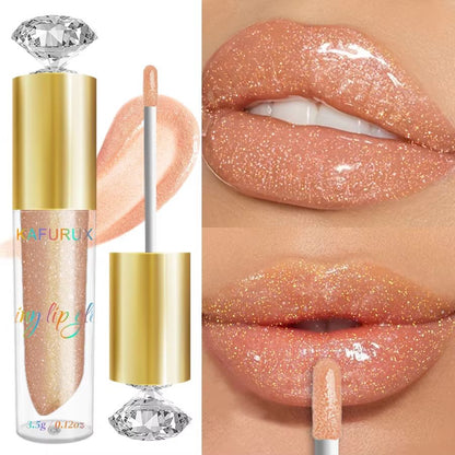 LustreGlow Diamond Shimmer Lip Gloss  Moisturizing Glitter Liquid Lipstick In 9 Colors 1