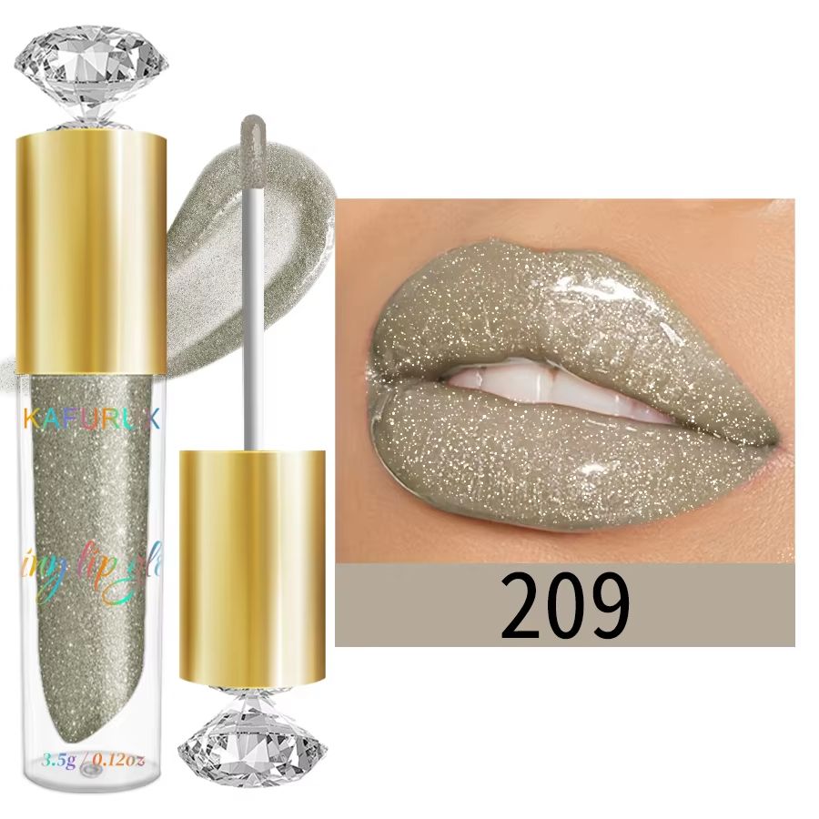 LustreGlow Diamond Shimmer Lip Gloss  Moisturizing Glitter Liquid Lipstick In 9 Colors 9
