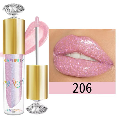 LustreGlow Diamond Shimmer Lip Gloss  Moisturizing Glitter Liquid Lipstick In 9 Colors 12