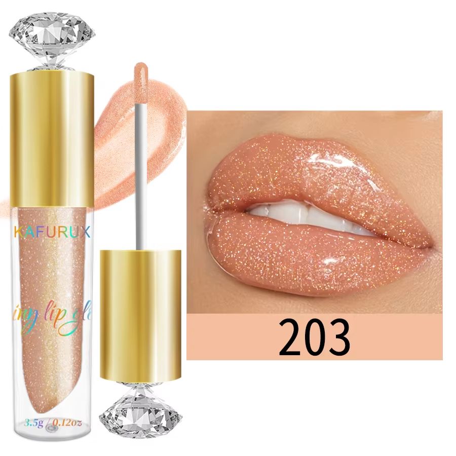 LustreGlow Diamond Shimmer Lip Gloss  Moisturizing Glitter Liquid Lipstick In 9 Colors 14