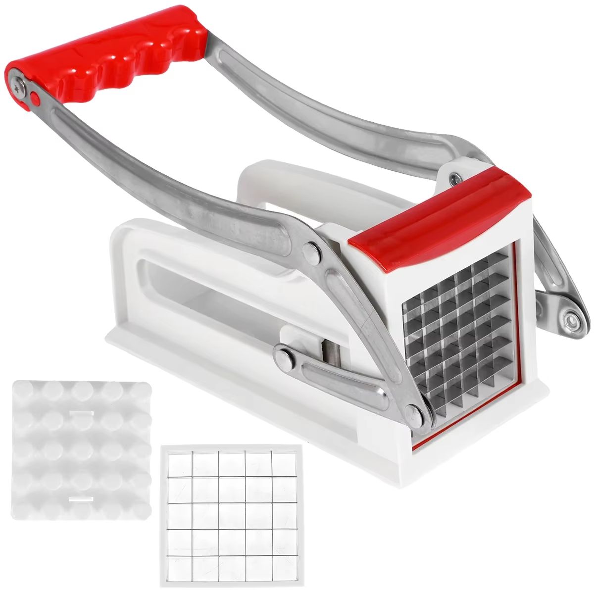 QuickSlice Stainless Steel French Fry Cutter  Manual Potato Chipper And Vegetable Slicer With Inter 6