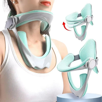 AlignRelief Adjustable Cervical Traction Device – Neck Brace Posture Corrector and Spine Support