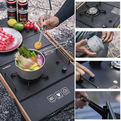 Pandatour Outdoor Camping Stove  Durable Copper Head Portable Gas Burner With OneTouch Ignition 4