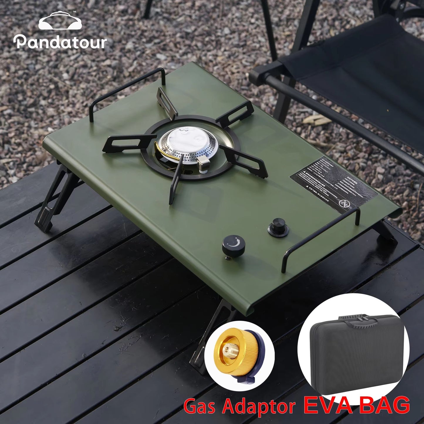 Pandatour Outdoor Camping Stove  Durable Copper Head Portable Gas Burner With OneTouch Ignition 7