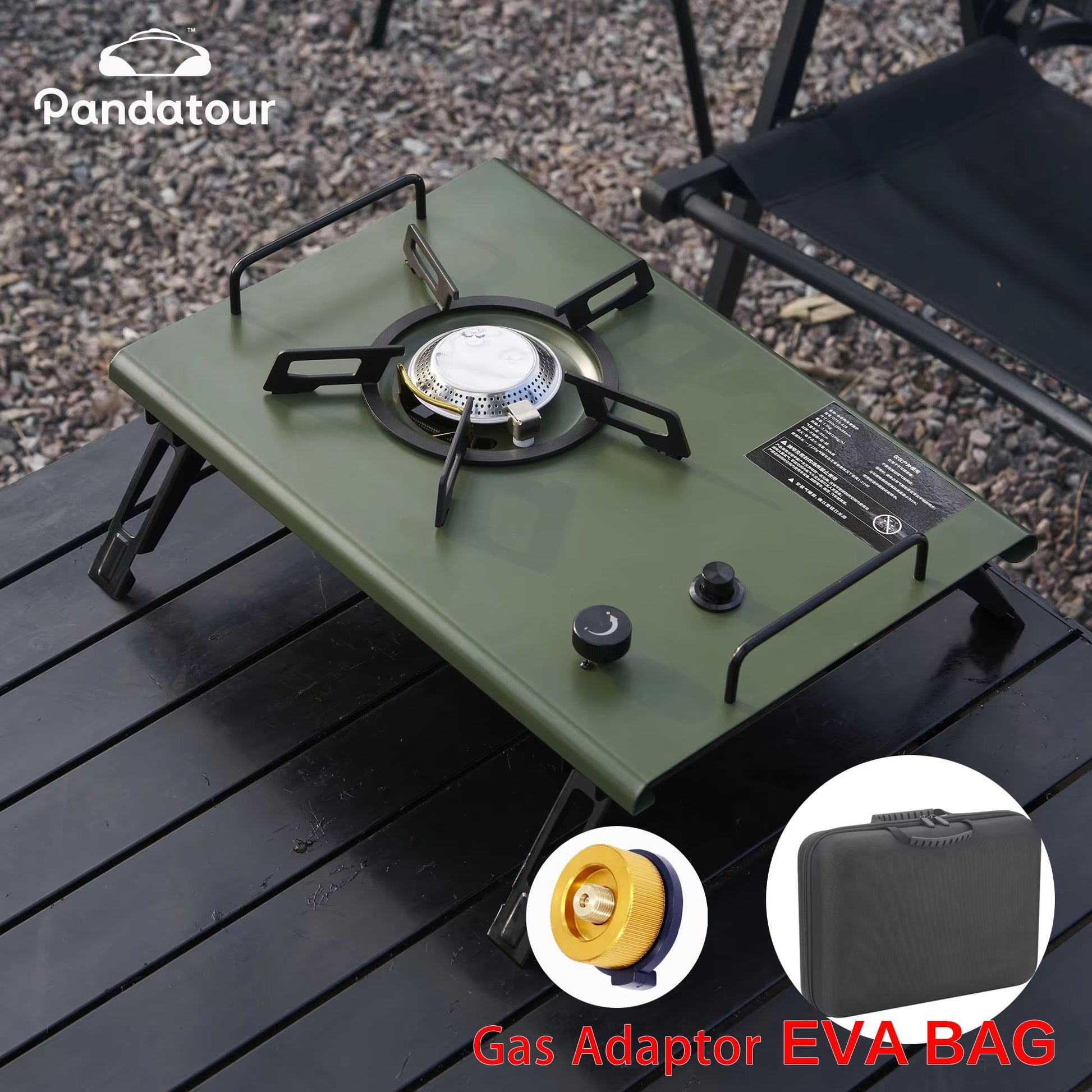 Pandatour Outdoor Camping Stove  Durable Copper Head Portable Gas Burner With OneTouch Ignition 7