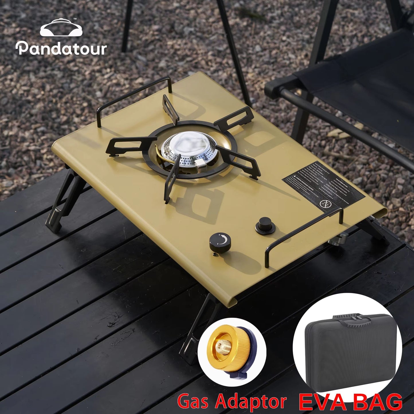 Pandatour Outdoor Camping Stove  Durable Copper Head Portable Gas Burner With OneTouch Ignition 9