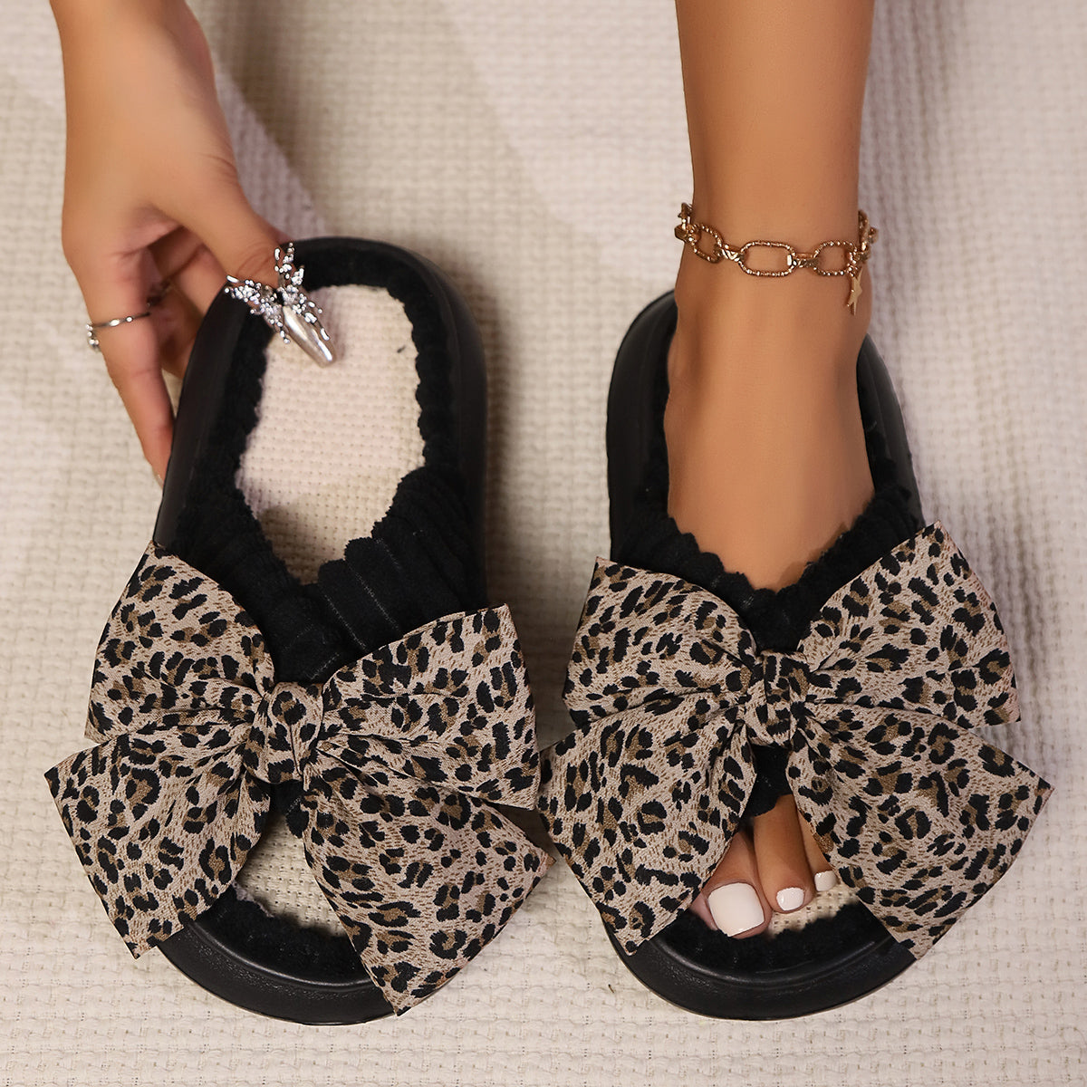 Women Autumn Winter Home Slippers OpenToe Cross Band Linen Soled Indoor Slides NonSlip Bathroom Sli 1