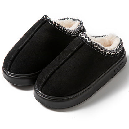 Women Autumn Winter Home Slippers Open-Toe Cross Band Linen Soled Indoor Slides Non-Slip Bathroom Slippers