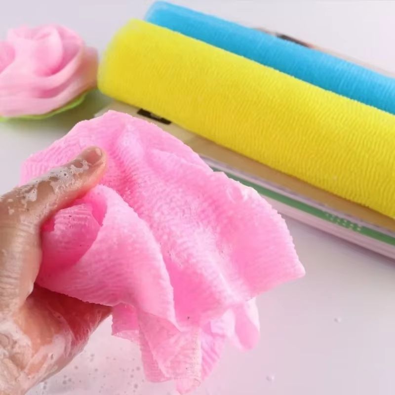 SilkSkin Exfoliating Body Washcloth  Japanese Nylon Bath Towel And Back Scrubber 2