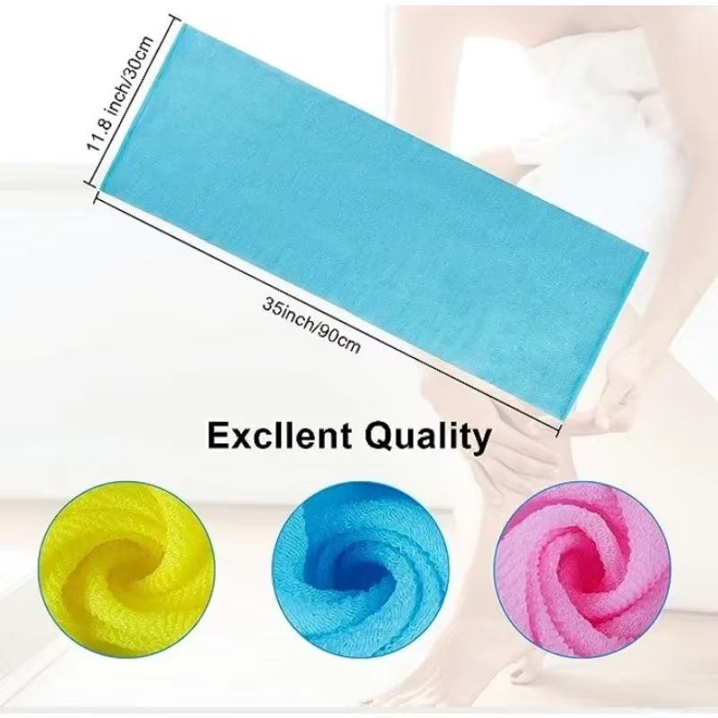 SilkSkin Exfoliating Body Washcloth  Japanese Nylon Bath Towel And Back Scrubber 5