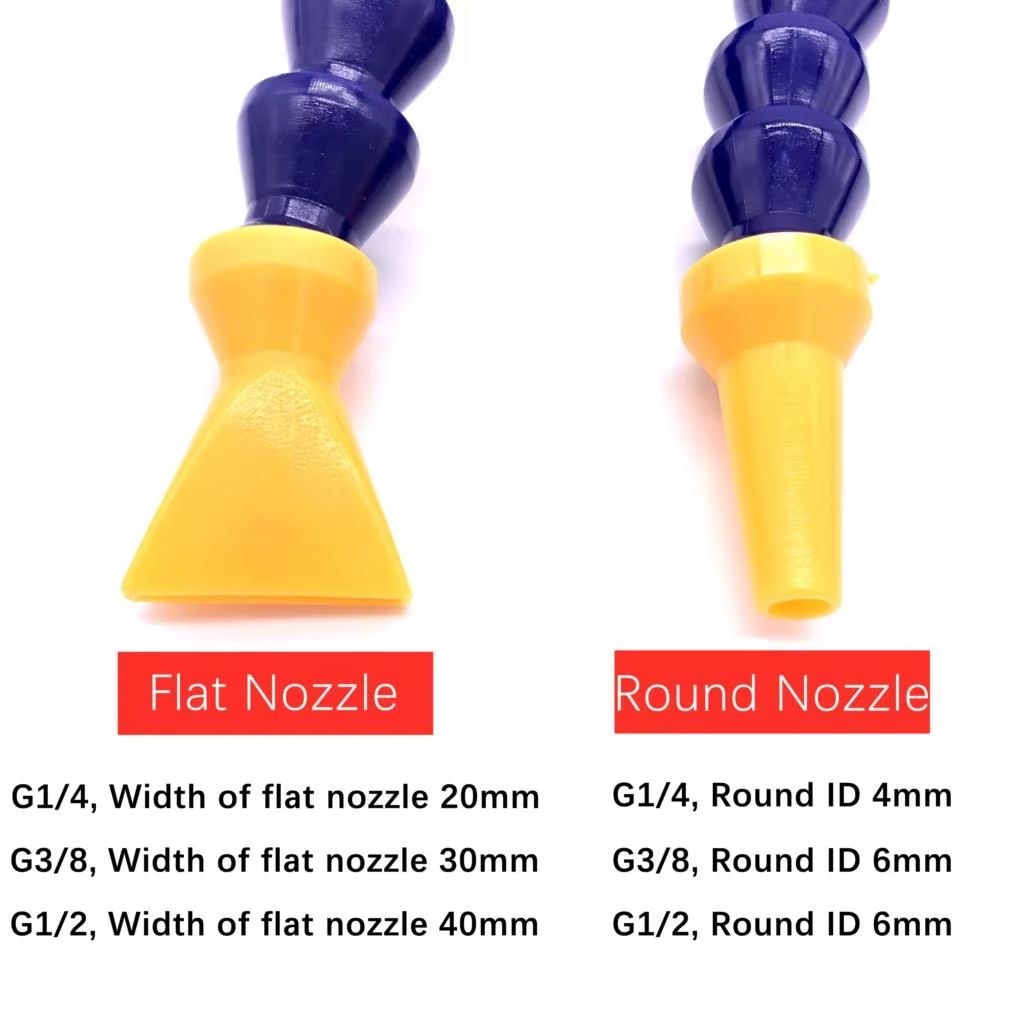 FlexiFlow Pneumatic Tube  14 38 12 BPS Male Thread Flexible Coolant Pipe For CNC And Lathe Machines 2