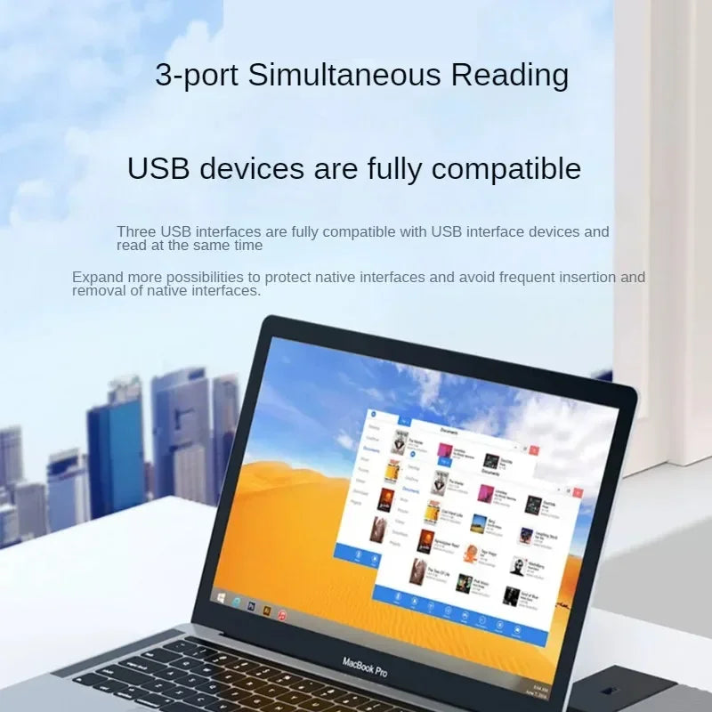 3 Port Type C Hub for PC, Laptop, Notebook, 3 in 1 USB Hub OTG USB 3.0, Type C 3.0 to 3 USB Splitter Hub Speed