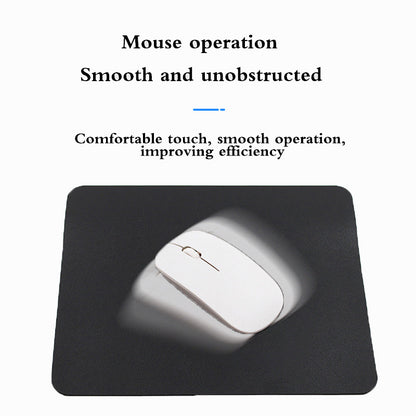 Non-slip waterproof PU mouse pad, small leather gaming desk mat, anti-scratch easy-clean pad for laptop PC