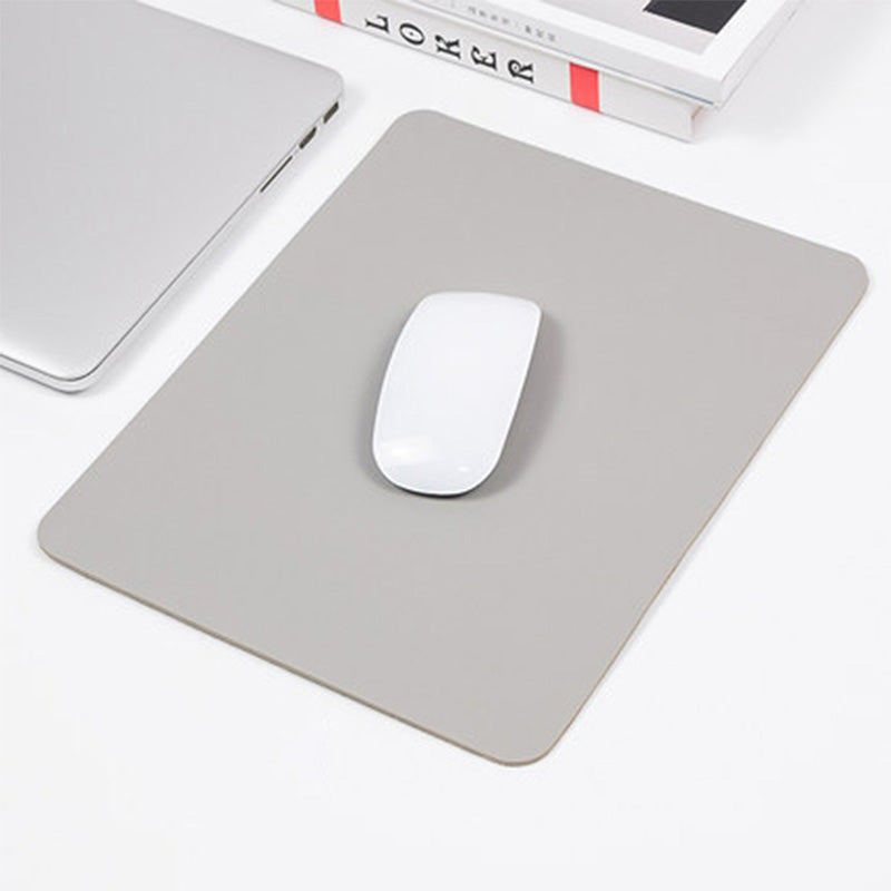 Non-slip waterproof PU mouse pad, small leather gaming desk mat, anti-scratch easy-clean pad for laptop PC
