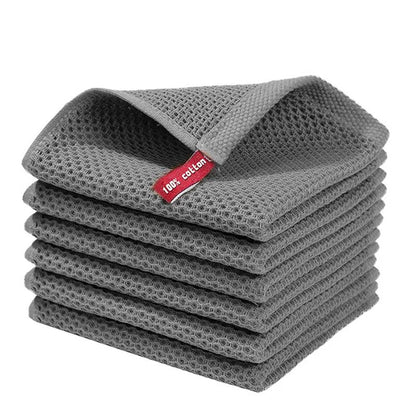 Soft Cotton Dishcloths  Absorbent Honeycomb Kitchen Towels  Multipurpose Wash Cloths 9