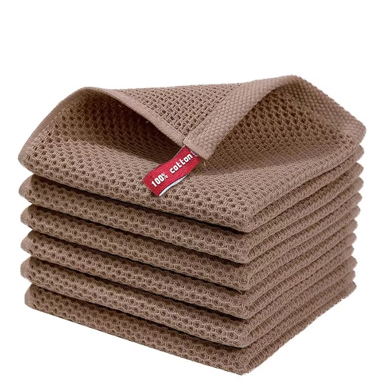 Soft Cotton Dishcloths  Absorbent Honeycomb Kitchen Towels  Multipurpose Wash Cloths 10