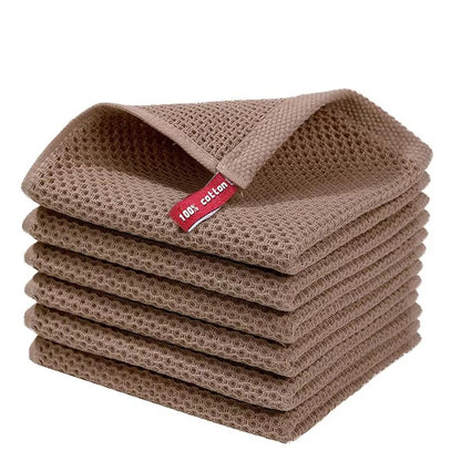 Soft Cotton Dishcloths  Absorbent Honeycomb Kitchen Towels  Multipurpose Wash Cloths 10
