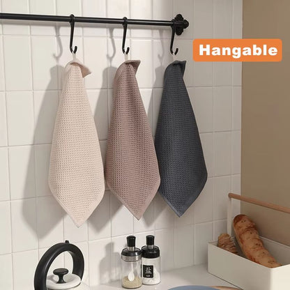 Soft Cotton Dishcloths  Absorbent Honeycomb Kitchen Towels  Multipurpose Wash Cloths 4