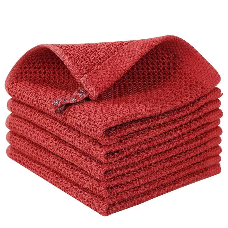 Soft Cotton Dishcloths  Absorbent Honeycomb Kitchen Towels  Multipurpose Wash Cloths 7