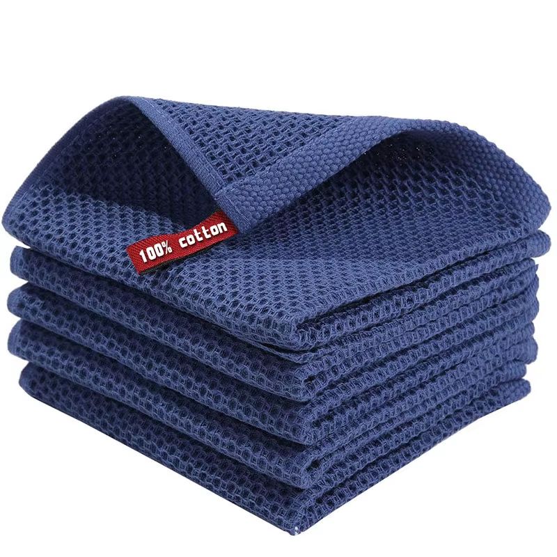 Soft Cotton Dishcloths  Absorbent Honeycomb Kitchen Towels  Multipurpose Wash Cloths 8