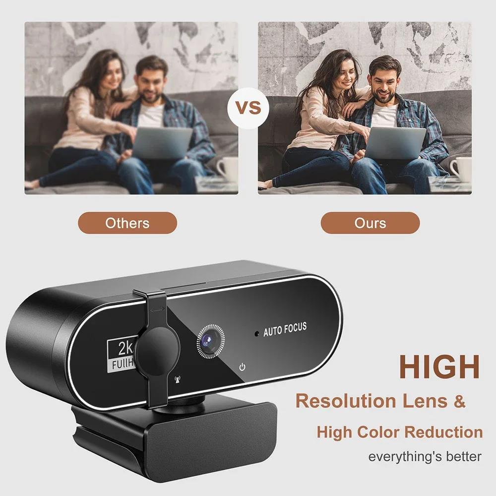Full HD 1080P Webcams For PC 4K Webcam Video Camera 2K Autofocus Streaming Web Cam With Microphone 5