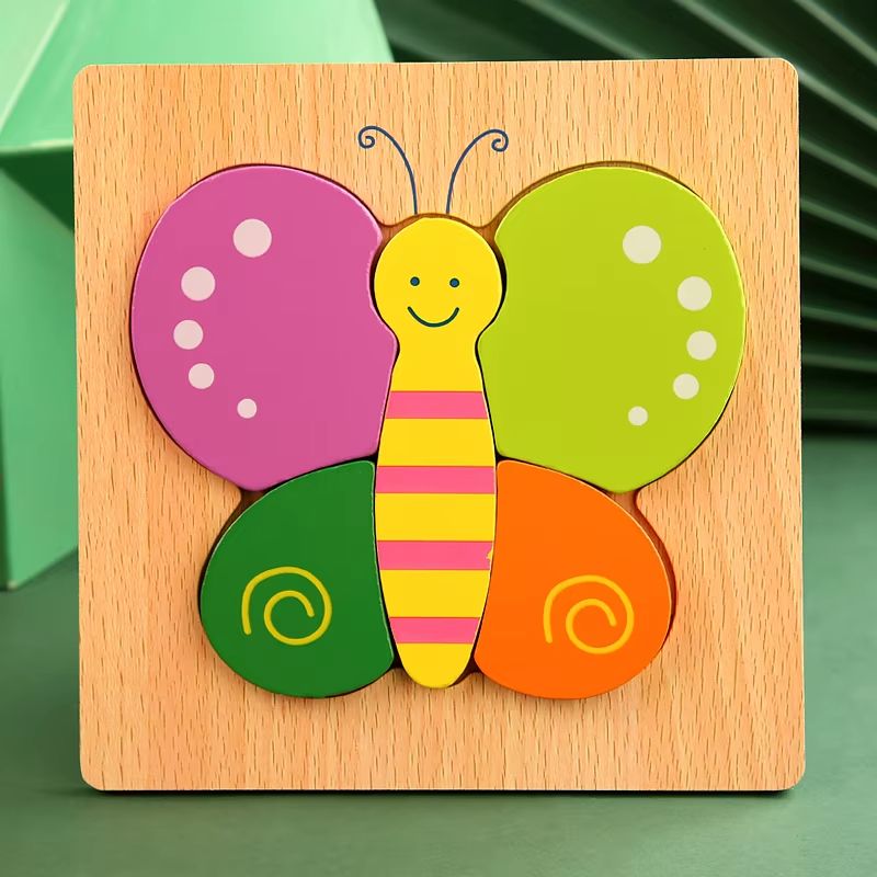 3D Wooden Animal Puzzle  Early Learning Educational Toy For Toddlers  Kids 9