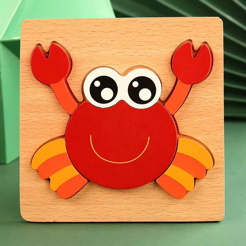 3D Wooden Animal Puzzle  Early Learning Educational Toy For Toddlers  Kids 10