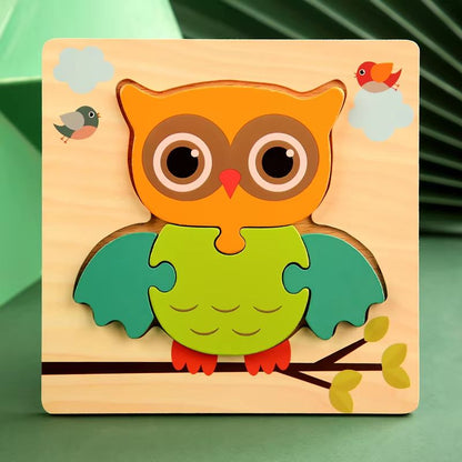 3D Wooden Animal Puzzle  Early Learning Educational Toy For Toddlers  Kids 14