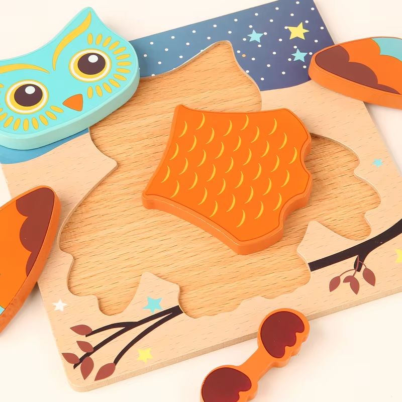 3D Wooden Animal Puzzle  Early Learning Educational Toy For Toddlers  Kids 2