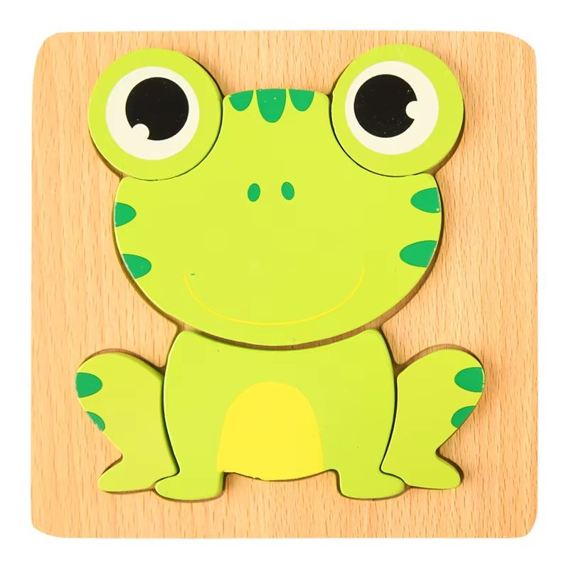 3D Wooden Animal Puzzle  Early Learning Educational Toy For Toddlers  Kids 3