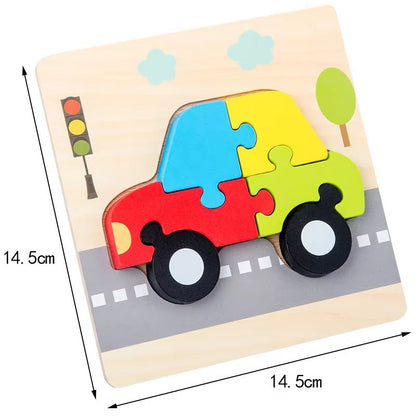 3D Wooden Animal Puzzle  Early Learning Educational Toy For Toddlers  Kids 5