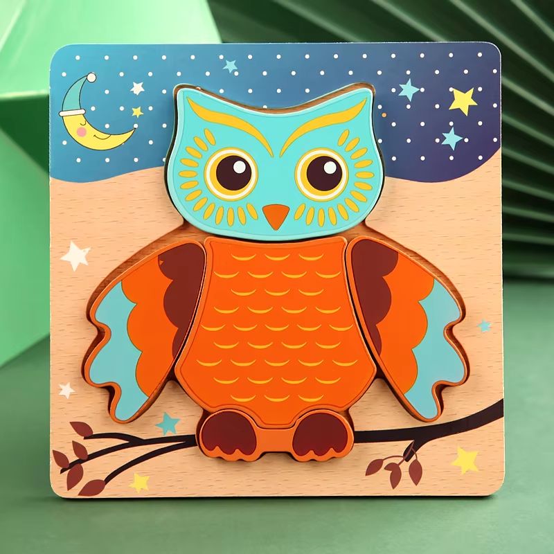 3D Wooden Animal Puzzle  Early Learning Educational Toy For Toddlers  Kids 7