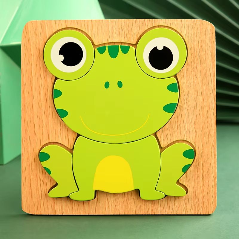 3D Wooden Animal Puzzle  Early Learning Educational Toy For Toddlers  Kids 8