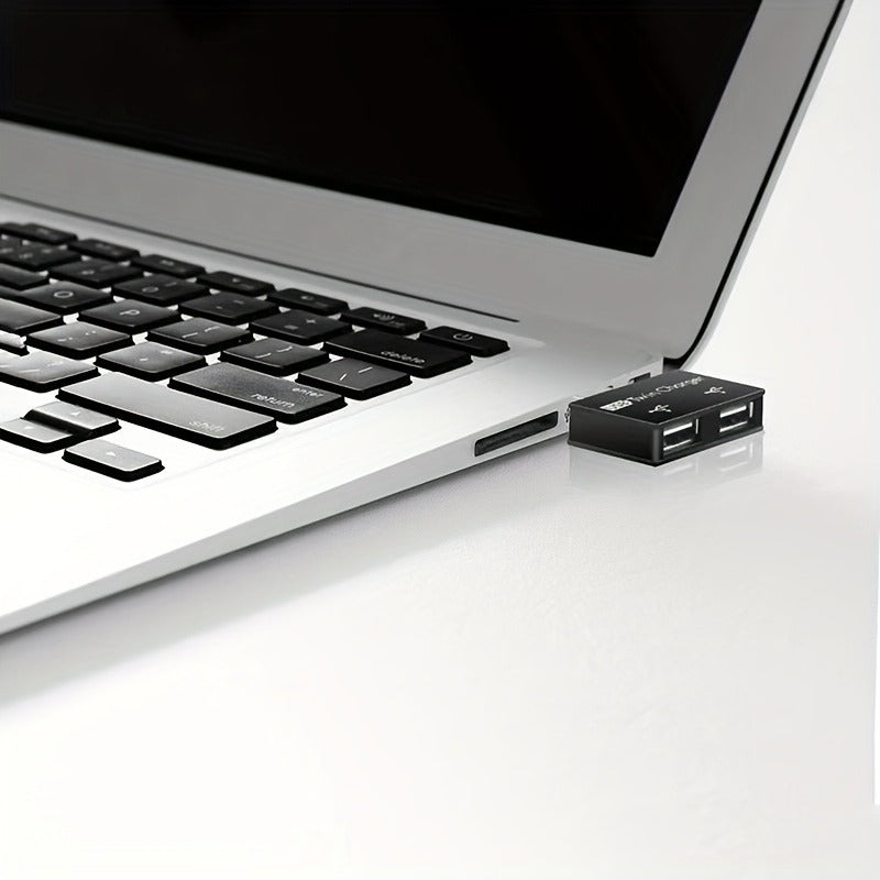 Mini USB Hub Adapter Extender, 1 to 2 Ports High Speed USB2.0, Female Splitter Box for PC Laptop U-Disk Card Reader
