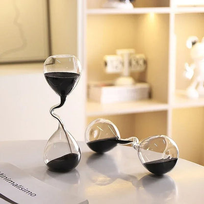 Modern Glass Hourglass Decoration With Elegant Sand Timer Design 2