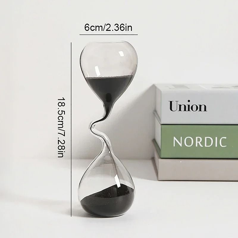 Modern Glass Hourglass Decoration With Elegant Sand Timer Design 5