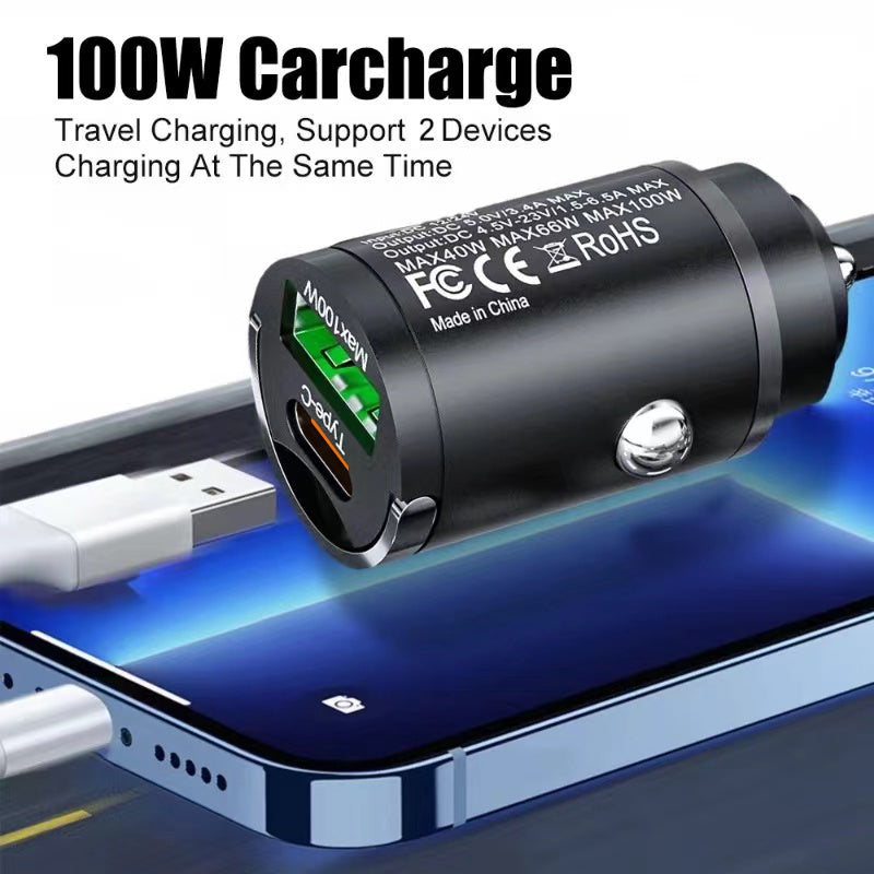 USB Type C Car Phone Charger Fast Charging Lighter Adapter Quick Charge For IPhone Xiaomi Samsung 3