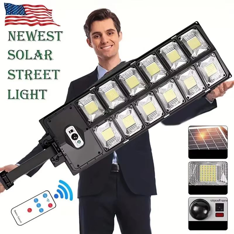 504 LED Solar Street Light – Ultra-Bright Outdoor Motion Sensor with Remote Control & Waterproof Design