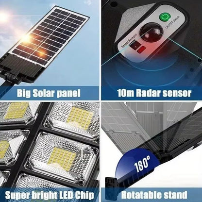 504 LED Solar Street Light  UltraBright Outdoor Motion Sensor With Remote Control  Waterproof Desig 5