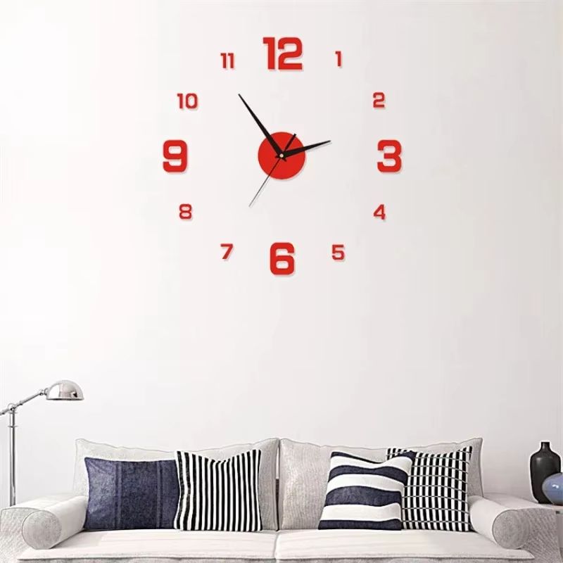 Luminous Digital Wall Clock  Silent DIY 3D Stereo Design For Living Room  Bedroom Decor 1
