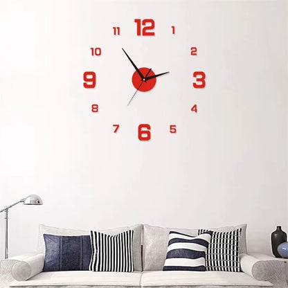 Luminous Digital Wall Clock  Silent DIY 3D Stereo Design For Living Room  Bedroom Decor 1