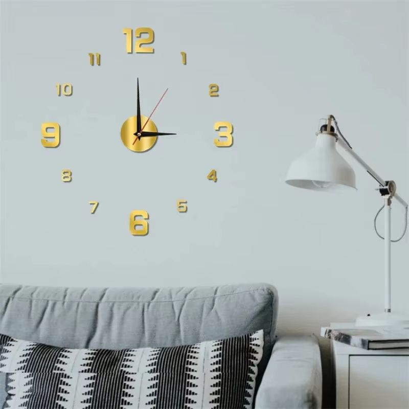Luminous Digital Wall Clock  Silent DIY 3D Stereo Design For Living Room  Bedroom Decor 4
