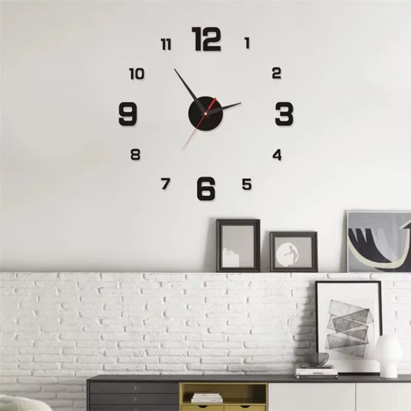 Luminous Digital Wall Clock  Silent DIY 3D Stereo Design For Living Room  Bedroom Decor 6