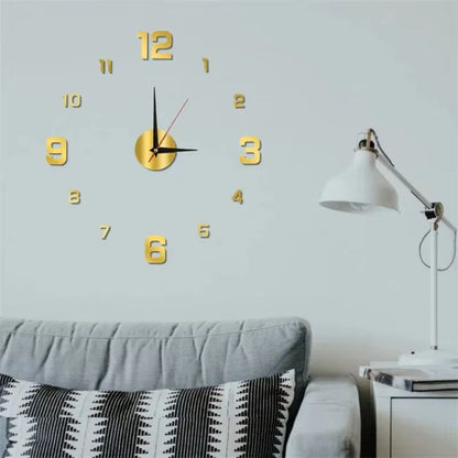 Luminous Digital Wall Clock  Silent DIY 3D Stereo Design For Living Room  Bedroom Decor 8