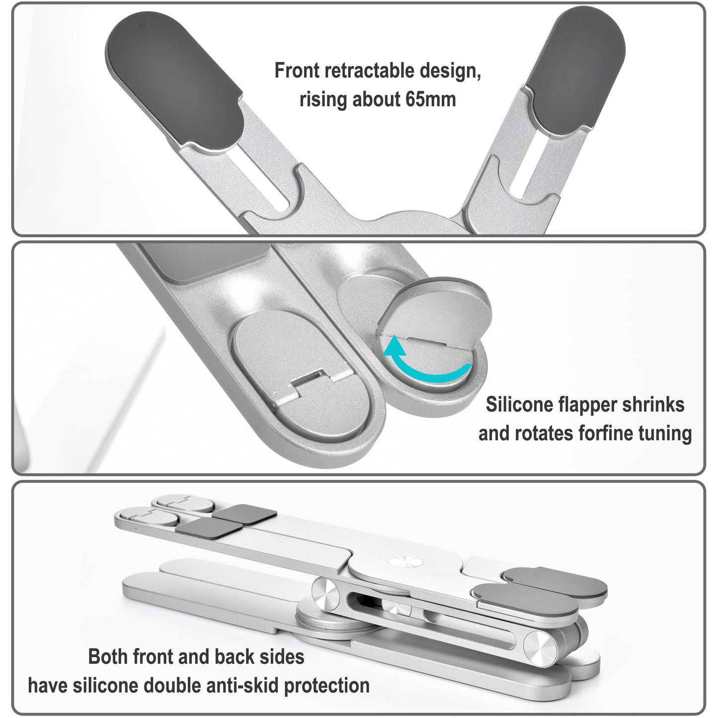 Portable X Type Bracket for Laptop, Foldable Laptop Stand, Adjustable Aluminum Alloy